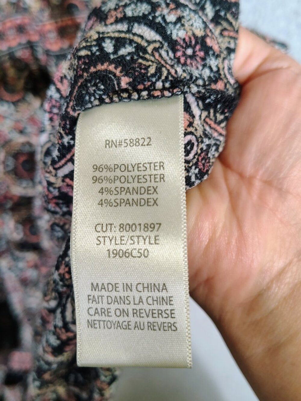Max Studio Maxi Dress Womens S? 36" Chest Black Multi Floral Long Sleeve Cottage - Picture 11 of 12